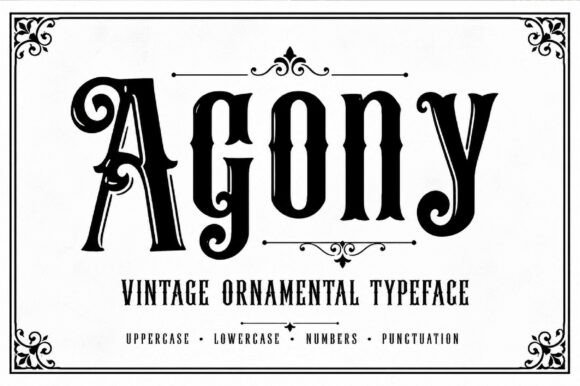 Agony: A Vintage Gothic Font That Embodies Drama and Boldness