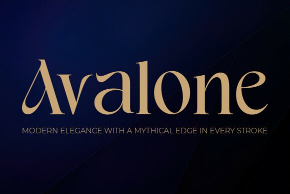 Avalone: A High-Contrast Display Serif Font with Timeless Elegance and Mythical Edge