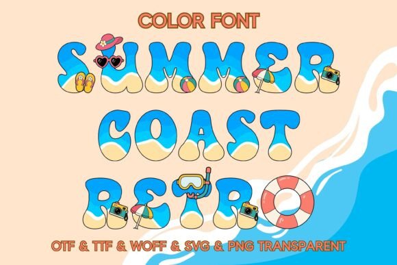 Bring Beach Vibes to Your Designs with Summer Coast Retro