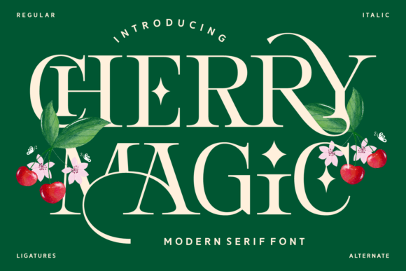 Cherry Magic: A Serif All-Caps Display Font That Captivates Hearts