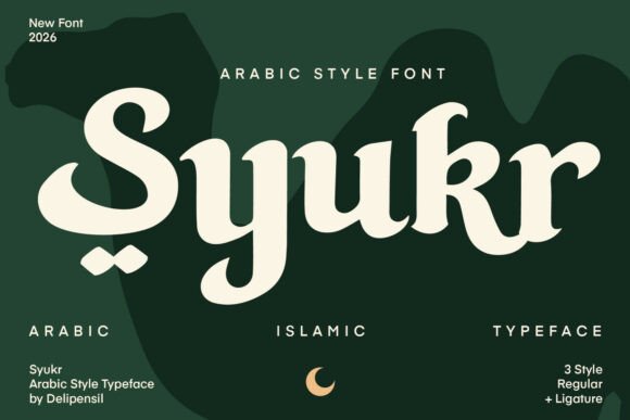 Elegant Islamic Display Font: Syukr