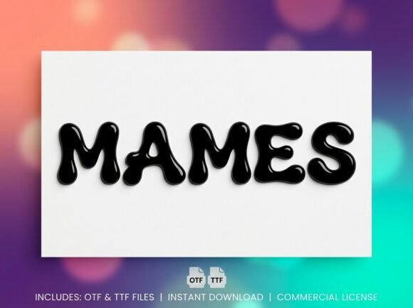 Elevate Your Creative Projects with Mames: A Decorative Display Font