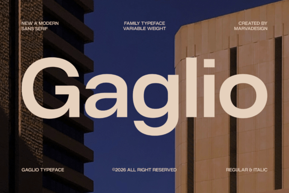 Elevate Your Visual Identity with Gaglio: A Modern Sans Serif Typeface