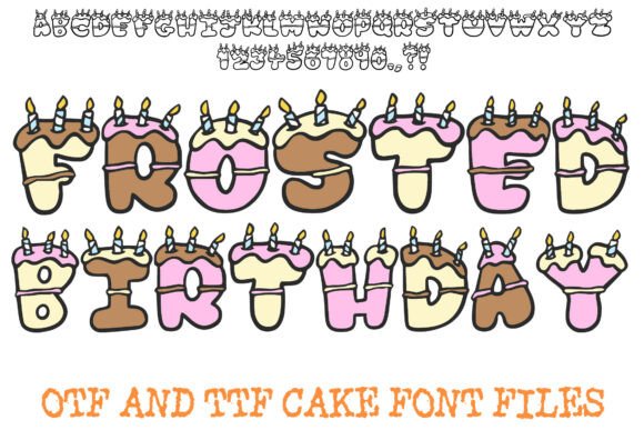 Make Every Design a Celebration with the Frosted Birthday Cake Decorative Font