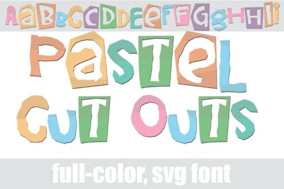 Pastel Cut Outs: A Unique Font for Creative Storytelling
