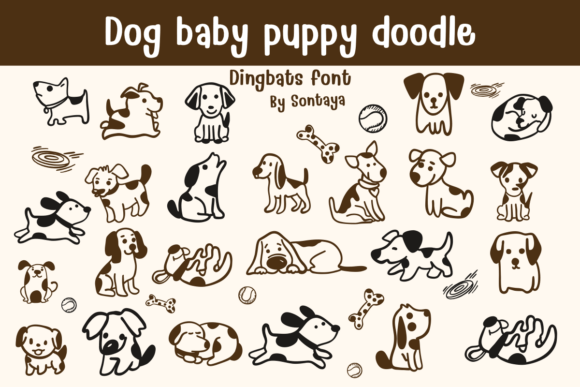 Unleash Playful Charm with Baby Dog Puppy Doodle: A Perfect Fit for Modern Pet-Themed Designs
