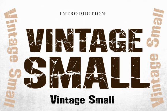Vintage Small: A Bold and Distressed Display Font for Timeless Design